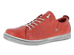 Andrea Conti 0347891 Damen Schnürschuhe Leder Halbschuhe Schnürer, Größe:38 EU, Farbe:Rot von Andrea Conti