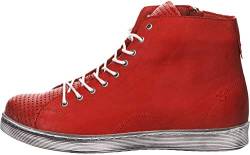 Andrea Conti Damen Schnürer Sneaker, rot, 41 EU von Andrea Conti