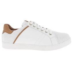 Andrea Conti Damen Schnürer Sneaker, weiß/Brandy, 39 EU von Andrea Conti