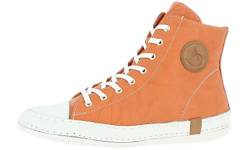 Andrea Conti Damen Stiefelette High Top Sneaker Boot Coole Applikationen 0025902, Größe:39 EU, Farbe:Orange von Andrea Conti