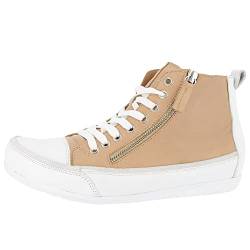 Andrea Conti Damen Stiefelette High Top Sneaker Leder cool und bequem 0345910, Größe:40 EU, Farbe:Beige von Andrea Conti