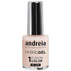 Andreia Professional Hybrid Gel Nagellack - 2 Schritte und keine Lampe erforderlich Langlebig und leicht zu entfernen - Fusion Farbe H10 Rosa Akt - Shades of Nudes - Weiche Farben 10.5 ml von Andreia