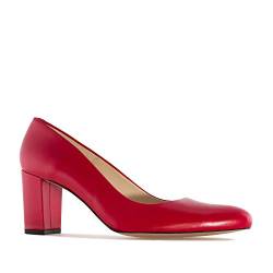 Andrés Machado - Business High Heels für Junge Frauen aus aus Leder - ALBA - Elegante Damenschuhe mit Blockabsatz Stilettos High Heels für den Sommer - Rot, EU 36 von Andrés Machado