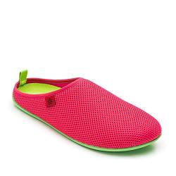 Andrés Machado - Hausschuhe für Damen – Frühling Sommer – Dynamic – Unisex Slipper - atmungsaktive Netzstruktur – rutschfeste Gummisohle herausnehmbares Fußbett - Pink Grün EU 40 von Andrés Machado