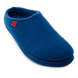 Andrés Machado - Hausschuhe für Damen für Sommer – Unisex Slipper für drinnen und draußen - AM001 – Pantoffeln aus Filz mit Rutschfester Gummisohle – Blau, EU 36 von Andrés Machado