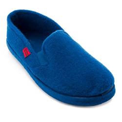 Andrés Machado - Hausschuhe für Damen für Winter – Unisex Slipper für drinnen und draußen - AM002 – Schlappen aus Filz mit Rutschfester Gummisohle und geschlossener Hacke – Blau, EU 37 von Andrés Machado