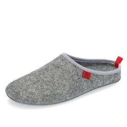 Andrés Machado - Hausschuhe für Herren - Frühling - Dynamic – Unisex Pantoffeln – Wolle und Filz – rutschfeste Gummisohle und herausnehmbares Fußbett - Grau EU 45 von Andrés Machado