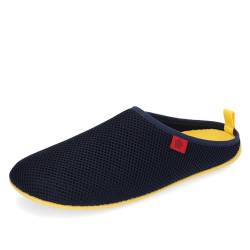 Andrés Machado - Hausschuhe für Herren – Frühling Sommer – DYNAMIC – Unisex Pantoffeln - atmungsaktive Netzstruktur – rutschfeste Gummisohle herausnehmbares Fußbett - Navy Gelb EU 43 von Andrés Machado