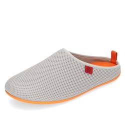 Andrés Machado - Hausschuhe für Junge Männer – Frühling Sommer – Dynamic – Unisex Slipper - atmungsaktive Netzstruktur – rutschfeste Gummisohle herausnehmbares Fußbett - Grau Orange EU 46 von Andrés Machado