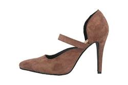 Andrés Machado - Pumps für Damen und Junge Frauen - AM55 - Damenschuhe mit Absatz High Heels Stöckelschuhe - Braun EU 43 von Andrés Machado