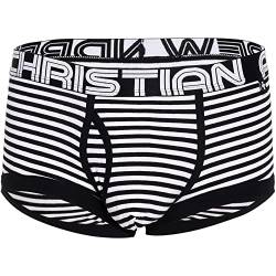 Andrew Christian - Männer Unterwäsche - Herren Boxer - Fly Stripe Boxer w/Almost Naked® Black/White - Schwarz - 1 x Größe L von Andrew Christian