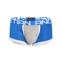 Andrew Christian - Männer Unterwäsche - Herren Boxer - Show-IT® Sports Mesh Boxer Heather/Blue - Blau - 1 x Größe M von Andrew Christian