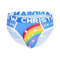 Andrew Christian - Männer Unterwäsche - Herren Slip - Rainbow Brief w/Almost Naked® - Blau - 1 x Größe L von Andrew Christian
