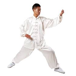 Andux Kampfsport Tai Chi Anzug Kung Fu Uniformen Unisex SS-TJF01 (Weiß,L) von Andux