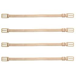 Andux Rutschfester Verstellbarer BH-Trägerhalter Elastisch 4 Stück/Set FHJD-01 (Beige) von Andux