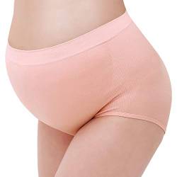 Andux Zone Mutterschafts Unterwäsche Hohe Taille Schwangerschafts-Slip 2er-Pack YFNK-01(Rosa) von Andux