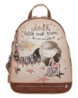 Anekke Rucksack für Frauen mit Reißverschluss, Beige, beige von Anekke