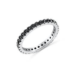 Anellissimo Ring Veretta Luxury Black Damen Jahrestag Silber 925 mit Zirkonia -, Sterling Silber von Anellissimo