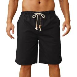 Anelune Herren Sommer Leinen Shorts - Bequeme Freizeitshorts mit Taschen von Anelune