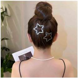 Aneneiceera Kristall Stern Klammer Schwarz Strass Haarspange Barrette Cz Haarspange Täglich Haarnadeln Klammer Kristall Stern Haarschmuck Für Frauen Und Mädchen (schwarz) von Aneneiceera