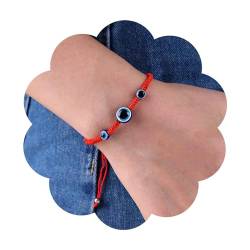 Aneneiceera Vintage Rot Seil Armband Gewebt Bösen Blick Armband Rot Wachs Armband Kette Minimalistische Kette Armband Schmuck Für Frauen Und Mädchen (drei Auge) von Aneneiceera