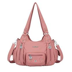 Angel Barcelo Damen börsen und Handtaschen PU Leder Schultertasche Mode Hobo Taschen für Mädchen, Pink (rose), EinheitsgröÃŸe von Angel Barcelo