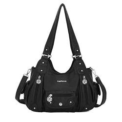 Angel Barcelo Damen börsen und Handtaschen PU Leder Schultertasche Mode Hobo Taschen für Mädchen, Schwarz (schwarz), EinheitsgröÃŸe von Angel Barcelo