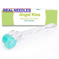 Angel Kiss Derma Roller 0,25 mm echte Nadeln – 192 Titan Microneedling Micro Needling Roller für Gesicht Hautpflege von Angel Kiss