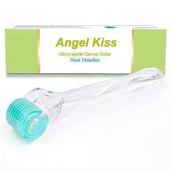 Angel Kiss Derma Roller Echte Nadeln 1,0 mm – 192 Edelstahl Individuelle Mikronadel Microneedling Micro Needling für Gesicht Körper Bart Haarwachstum von Angel Kiss