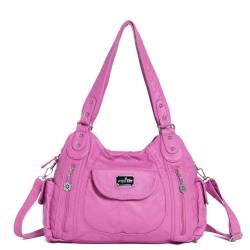 Angel Kiss Geldbörsen für Damen, große Umhängetasche, Hobo-Tragetasche, Geldbörse, mehrere Taschen, Kunstleder, Hobo-Geldbörse, Rose6 von Angel Kiss