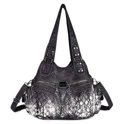AngelKiss Marke Damen-Einkaufstasche mit Nieten, große Kapazität, Damen-Umhängetasche mit verstellbarem langem Riemen von Angel Kiss