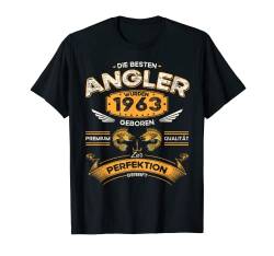 Die Besten Angler wurden 1963 geboren Angler 60. Geburtstag T-Shirt von Angel Sprüche Fisch Fischer Angeln Geschenk Lustig