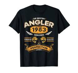 Die Besten Angler wurden 1983 geboren Angler 40. Geburtstag T-Shirt von Angel Sprüche Fisch Fischer Angeln Geschenk Lustig