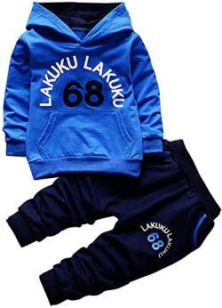 Baby Kleidung Set Junge Bekleidungssets Mädchen Trainingsanzüge Hoodie T-Shirt Langarmshirts Sweatshirt + Hose Sporthosen 2Pcs Outfits für 0-5 Jahre Kinder (Blau, 12-18 Monate) von Angel ZYJ