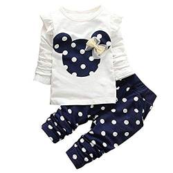 Baby Mädchen Kleidung Set Top Langarm Shirt + Pants Bekleidungsset Outfits (Blue, 0-6M) von Angel ZYJ