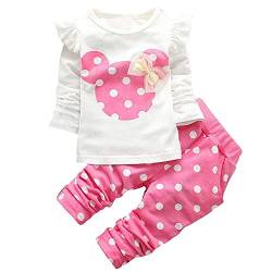 Baby Mädchen Kleidung Set Top Langarm Shirt + Pants Bekleidungsset Outfits (Pink, 0-6M) von Angel ZYJ