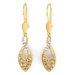 AngelGold Durchbrochene Ohrringe aus 585 Gold auf Bigel - Subtiles Muster in Gold von AngelGold