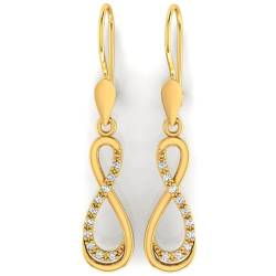 AngelGold Exklusive Damenohrringe aus 585 Gold mit Zirkonia Ohrringen - Luxus-Accessoire von AngelGold