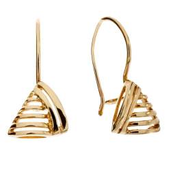 AngelGold Stilvolle 585 Gold Dreieck Ohrringe von AngelGold