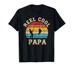 Angeln Vater reel cool papa vintage retro T-Shirt von Angeln Geschenke