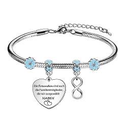 Angelra 2pcs Armbänder Beste Freundin Geschenk Freundschaft zum Gravur Du bist immer meine Schwester, auch immer meine Freundin Armband Geschenk Geburtstag für Freundin (DIE) von Angelra