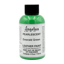 Angelus Acryl Lederfarbe Pearlescent Farbe (118ml, Emerald Green) von Angelus