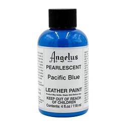 Angelus Acryl Lederfarbe Pearlescent Farbe (118ml, Pacific Blue) von Angelus