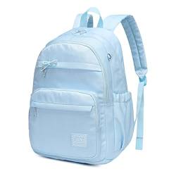 Angerat Kinder Rucksack, 18 Zoll Schulrucksack Jungen Mädchen Teenager Schultasche für Schule, Wasserdicht School Bag Laptop Tasche Damen Herren Backpack (Blau) von Angerat