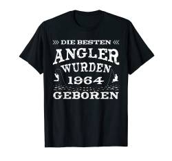 Angeln Jahrgang 1964 Geburtstag Fliegenfischen Angler T-Shirt von Angler Angeln Zubehör Geschenke Geburtstag Shirts