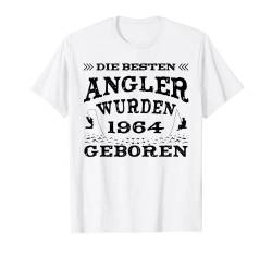 Angeln Jahrgang 1964 Geburtstag geboren Angelzubehör Angler T-Shirt von Angler Angeln Zubehör Geschenke Geburtstag Shirts