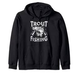 Angeln Fischer - Fischen Angler Trout Fishing Kapuzenjacke von Angler Geschenke & Ideen