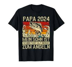 Angeln Papa 2024 Vater & Sohn Vatertag Angelschein Angler T-Shirt von Angler Zubehör für Papa mit Anglerkleidung