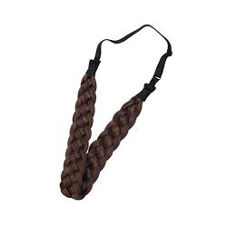 1stk Bandana Stirnband Geflochtene Perücken Schwarze Perücke Haargummis Für Frauen Boho-haargummis Haarbänder Geflochtenes Stirnband Mode-stirnband Flechten Damen Mädchen von Angoily