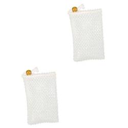 2 Stk Seifenbeutel health wellness bathtub accessories seifen sack frauengeschenk kosmetiktasche badaccessoires skincarepen aufbewahrungstasche Gittergewebe Blasennetz Blaser Nylon von Angoily